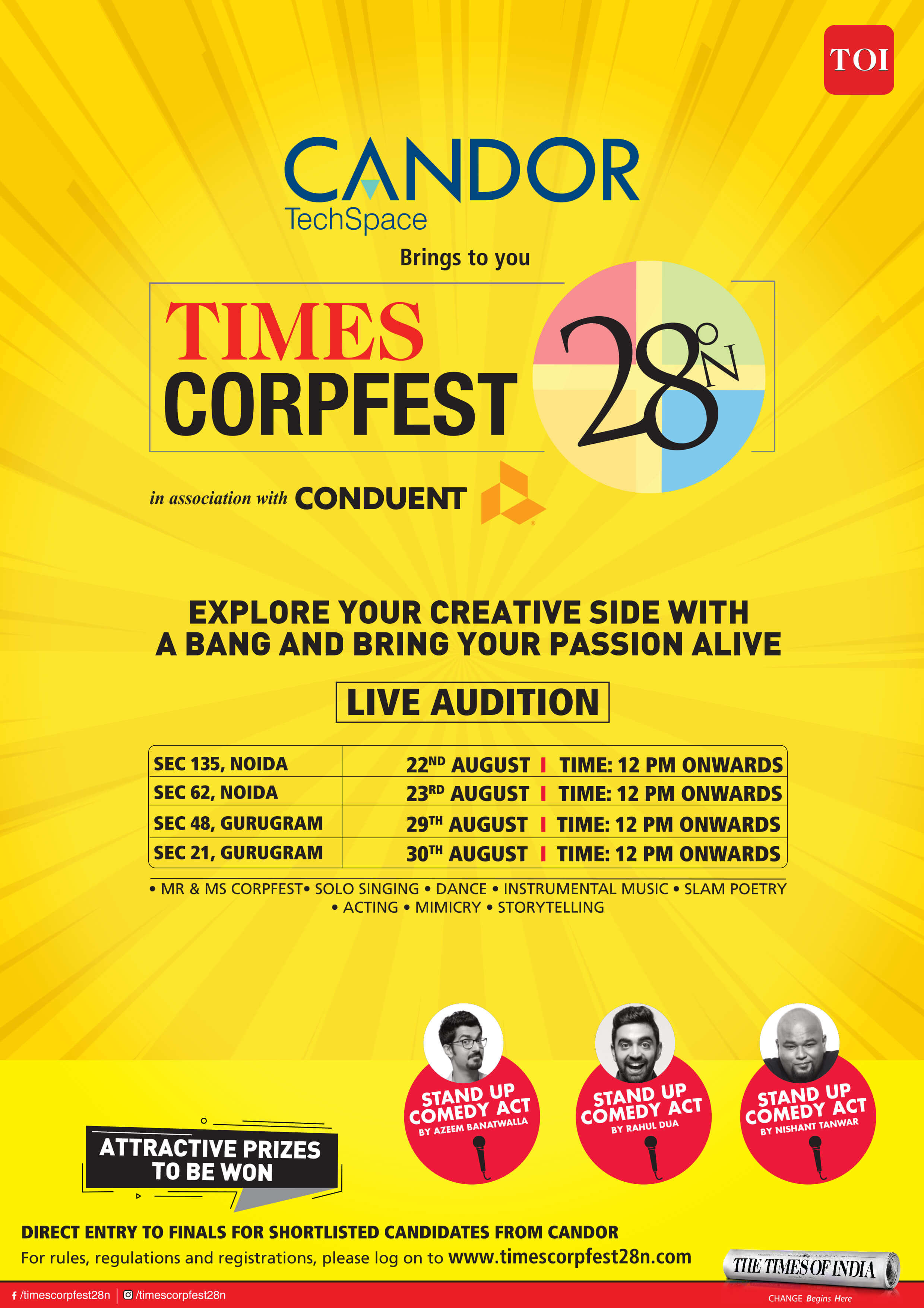 Candor TechSpace brings to you Times Corpfest from 22nd August