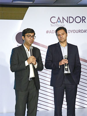 Mr. Shantanu and Mr. Anurag presenting the project upgrades of the Kolkata campus | Candor TechSpace